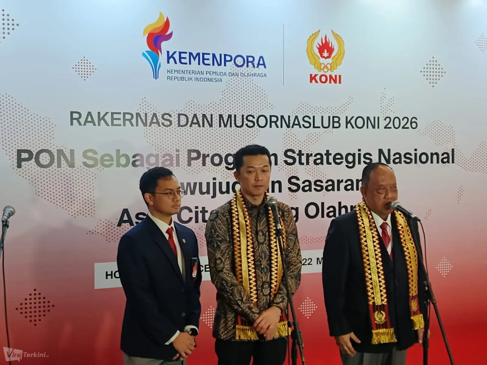 Wamenpora Taufik Hidayat Membuka Rakernas KONI Pusat, Bahas Persiapan PON dan Penyempurnaan AD / ART